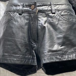Black Leather shorts medium